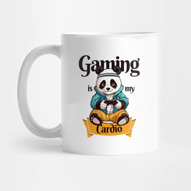 Gaming Panda, Gaming is my cardio by Art Joy Studio